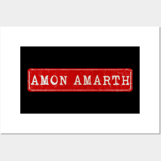 vintage retro plate Amon Amarth Posters and Art